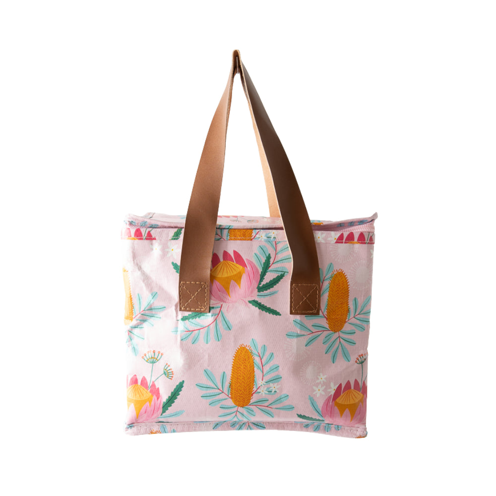 Indigo Series Resuable Mini Cooler Bag - PINK PROTEA